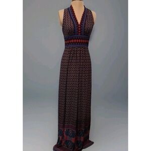WISP Ella Jersey Sleeveless Paisley Boho Maxi Dress Size Women's Sz 0